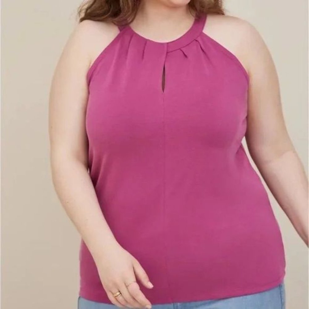New With Tag Torrid Knit Cupro High Neck Twist Peplum Top Size 2